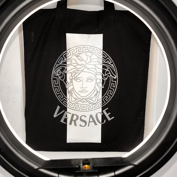 Black canvas tote bag size 15x16 - Picture 6 of 8